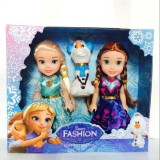 Set papusi Ana si Elsa 15 cm cu Olaf