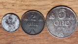 R10 Norvegia -piese de istorie- set ocupatie germana - 1 2 5 ore 1943 1944 1941 fier, Europa