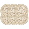 Set 6 Naproane Albe Iuta, 38cm, Rotunde, Suport Farfurie, Textile Casa, Bucatarie, Mese Festive