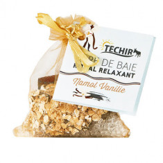 Sare de baie relaxanta cu vanilie & namol, 65g, Techir