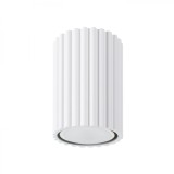 Lampă De Tavan Karbon Alb Din Aluminiu, 1 Bec Tub Minimalist De Interior.