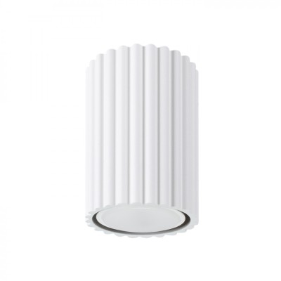 Lampă De Tavan Karbon Alb Din Aluminiu, 1 Bec Tub Minimalist De Interior. foto