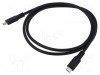 Cablu USB 3.2 USB C 1m negru 10Gbps Goobay