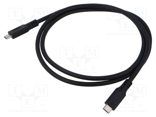 Cablu USB 3.2 USB C 1m negru 10Gbps Goobay