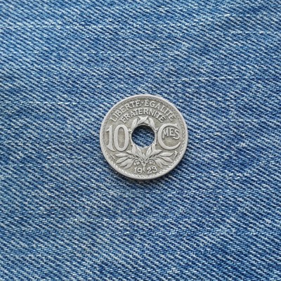 10 Centimes 1923 Franta foto
