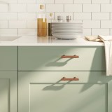 vidaXL M&acirc;nere de dulap, 10 buc., bronz, 64 mm, oțel inoxidabil