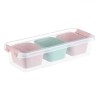 Cutie Organizatoare Plastic 3 Compartimente 1.2L Multicolor 27.3x11.3x6.2cm Capac Birou Casa Accesorii