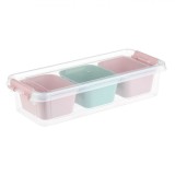 Cutie Organizatoare, Multicolor, 3 Compartimente, Capacitate 1,2L, 27.3x11.3x6.2cm, Oem
