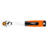 Clichet 1/4 inch cu 90 de dinti, otel CrV, 155 mm, NEO Tools
