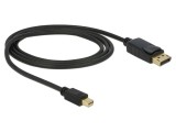 Cablu DELOCK DisplayPort 1.2 cu mufă DisplayPort și mini DisplayPort, cod 82698