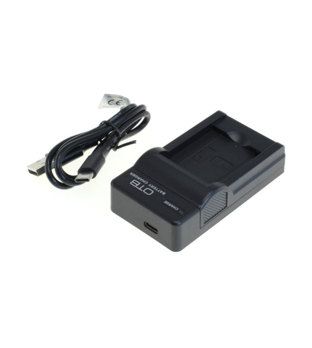 Stație de &icirc;ncărcare a bateriei OTB DC-K USB-C compatibilă cu Panasonic DMW-BCM13E