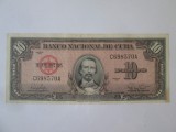Cuba 10 Pesos 1960,bancnota din imagini in stare foarte buna