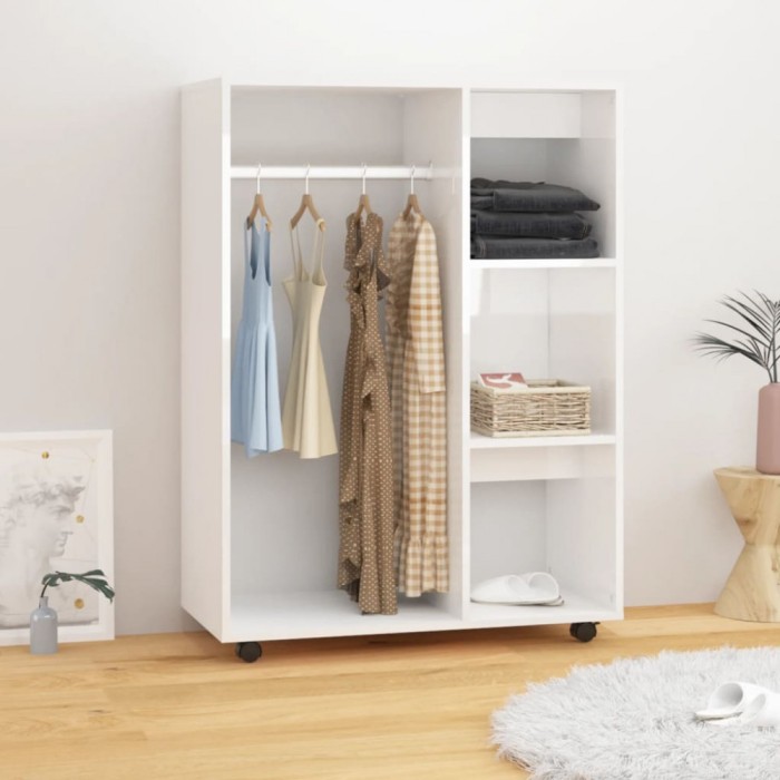 Gossi sifonier, alb extralucios, 80x40x110 cm, pal