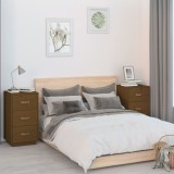 VidaXL Noptiere, 2 buc., maro miere, 40x40x75 cm, lemn masiv de pin