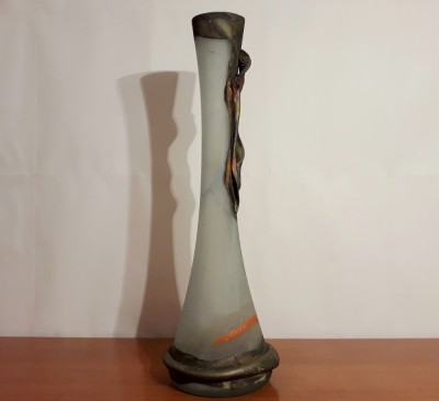 Vaza romaneasca de Filip Ravert | sticla Suflata veche si RARA foto