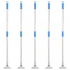 VidaXL M&acirc;nere pentru racletă de podea 5 buc. 119,5 cm oțel și plastic 4008375