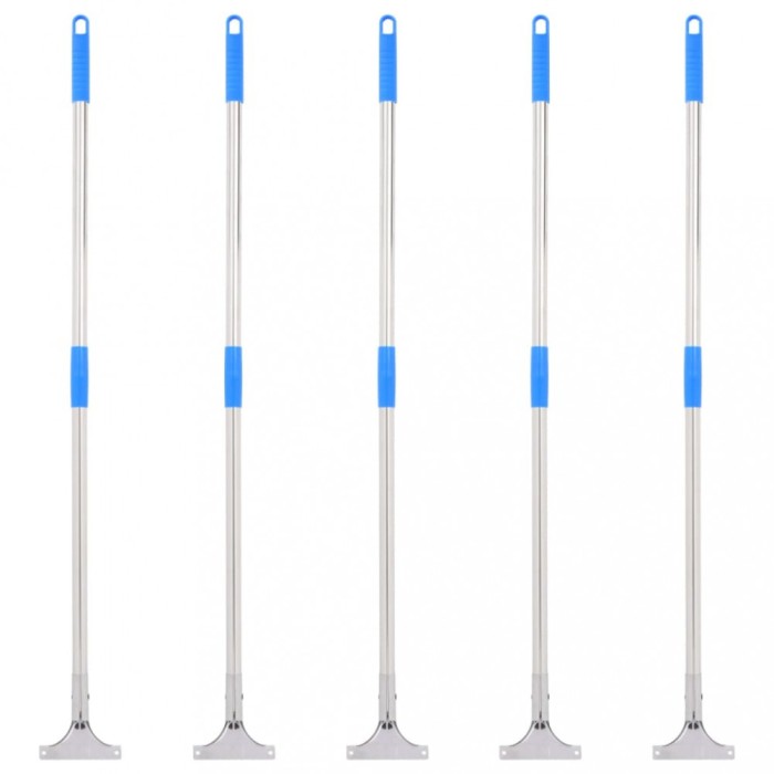 vidaXL M&acirc;nere pentru racletă de podea 5 buc. 119,5 cm oțel și plastic 4008375