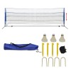Set Badminton Gossi, Fileu 500cm, Fluturasi Inclusi, Inaltime Ajustabila, Albastru/Alb, Cadru Otel, Geanta Transport