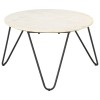 Gossi masuta de cafea alb 65x65x42 cm piatra naturala aspect marmura