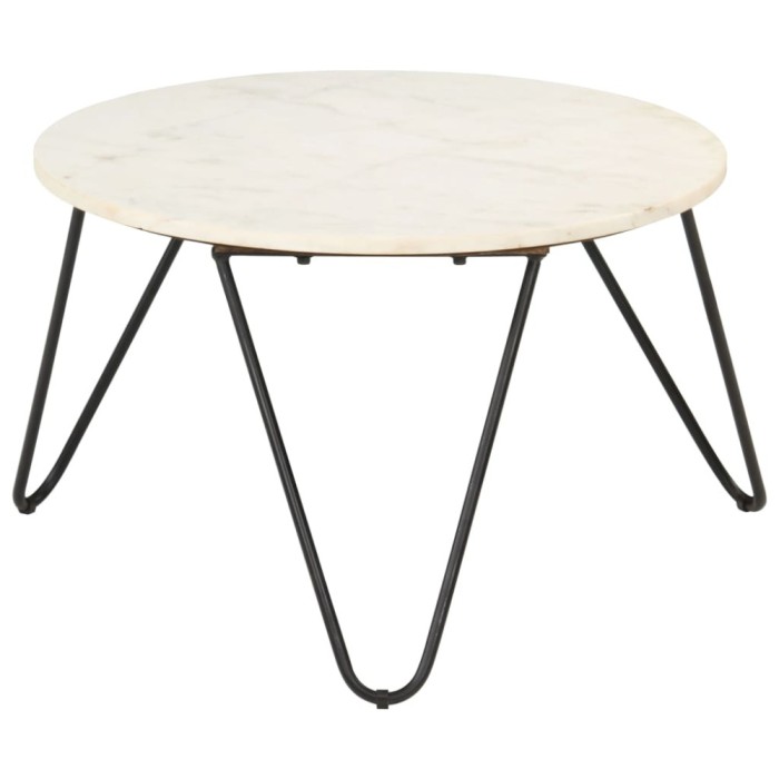 Gossi masuta de cafea alb 65x65x42 cm piatra naturala aspect marmura