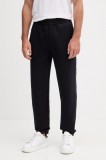 Armani Exchange pantaloni de trening culoarea albastru marin, cu imprimeu, XM000978 AF10818