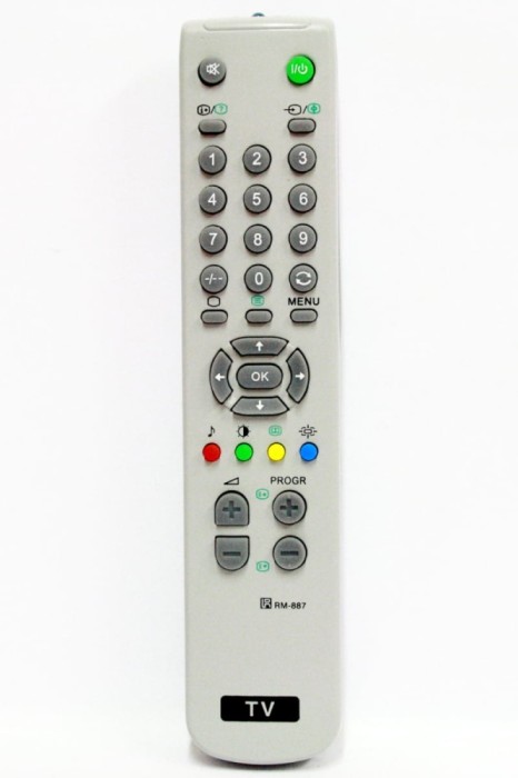 Telecomanda pentru Sony RM 837 / 887 - alba,lunga