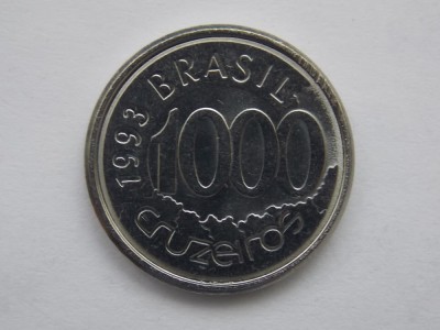 1000 CRUZEIROS 1993 BRAZILIA foto