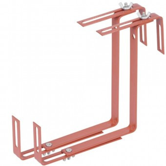 Set 2 suporturi metalice pentru balustrade Strend Pro Brown, reglabile, maro foto
