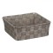 Coș Depozitare, Impletit, Cadru Metalic, Culoare Taupe, Dimensiuni 24x24x8.5 cm