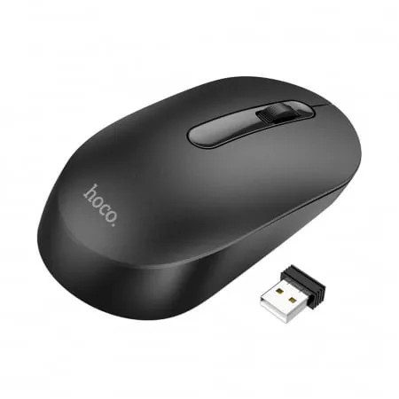 Mouse Fara Fir 2.4G, 1200 DPI Hoco Platinum (GM14) Negru