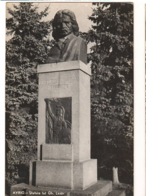 CPIB 15650 CARTE POSTALA - AVRIG. STATUIA LUI GH. LAZAR, RPR foto