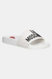 Love Moschino papuci femei, culoarea alb, JA28052G1MI14100