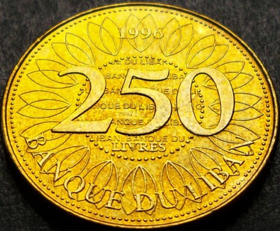 Moneda 250 LIVRE(S) - LIBAN, anul 1996 *cod 1451 B = UNC foto