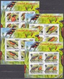 DB1 Fauna WWF Burundi Pasari de papirus 4 x MS MNH, Nestampilat