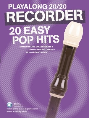 Playalong 20/20 Recorder 20 Easy Pop Hits (Book/Audio Download) foto