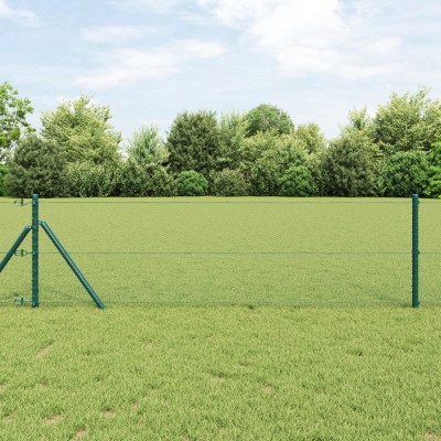Gard hexagonal vidaXL Verde 0.6x10 m Oțel foto