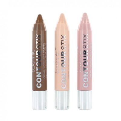 Set 3 creioane cremoase contur si iluminare, Technic Contour Stix foto