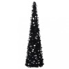 Brad de Crăciun artificial tip pop-up, negru, 150 cm, PET