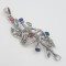 Superb pandantiv vintage manufacturat din argint si pietre semipretioase unicat