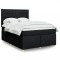 vidaXL Pat box spring cu saltea, negru, 140x200 cm, textil 3293605