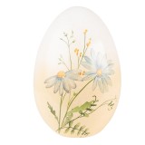 Cumpara ieftin Ou decorativ ceramica galben albastra Paste 11x11x17 cm