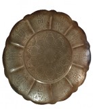 Superb centru de masa ,fructiera de dimensiuni mari din bronz masiv cu gravura ,piesa deosebita