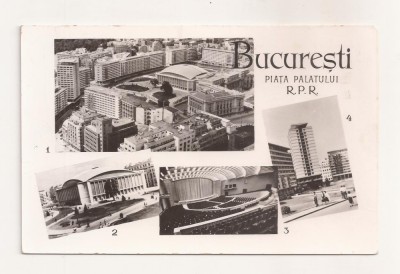 RF36 -Carte Postala- Bucuresti, Piata palatului RPR, circulata 1962 foto