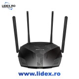 Router Wireless Gigabit MERCUSYS MR80X AX3000, WI-Fi 6, Dual-Band 574 + 2402 Mbps, negru