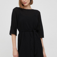 Armani Exchange rochie culoarea negru, mini, drept