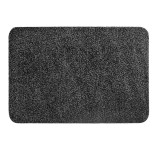 Covoras antiderapant Mibao, polipropilena, negru/gri, 50 x 80 cm