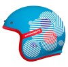 Casca open face pentru scuter - motocicleta MT Le Mans 2 SV Zero F7 albastru lucios (ochelari soare integrati) XL (61/62cm)