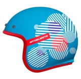 Cumpara ieftin Casca open face pentru scuter - motocicleta MT Le Mans 2 SV Zero F7 albastru lucios (ochelari soare integrati) XL (61/62cm)