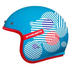 Casca open face pentru scuter - motocicleta MT Le Mans 2 SV Zero F7 albastru lucios (ochelari soare integrati) XS (53/54cm)