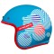 Casca open face pentru scuter - motocicleta MT Le Mans 2 SV Zero F7 albastru lucios (ochelari soare integrati) XL (61/62cm)